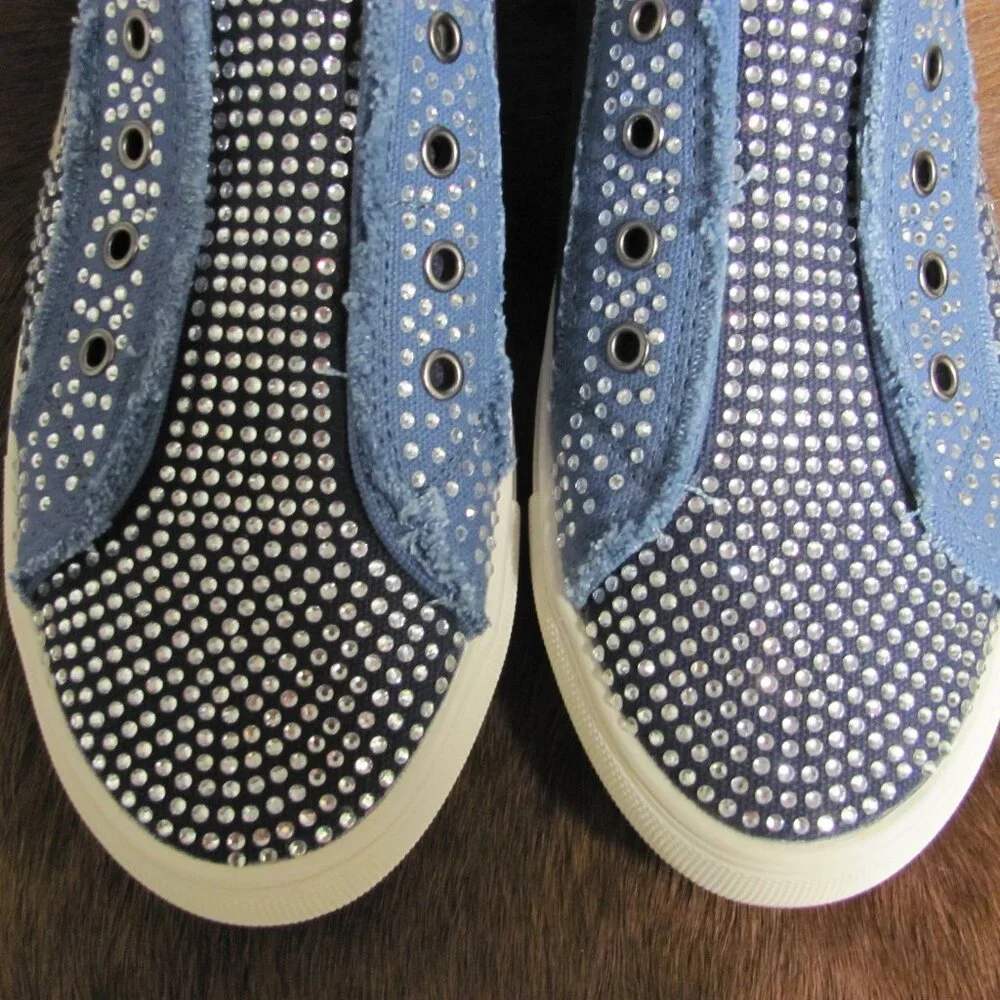 Montana West Women's Rhinestone Sneakers NIB - Picture 2 of 13